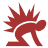 Icon representing sports injury with a stylized sun and figure